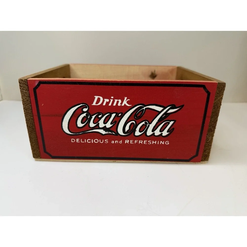Coca-Cola Wooden Crate Box Small Storage, Decorative Wood, 7.10